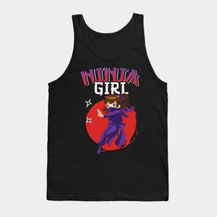 Ninja Kids Ninja Girl Karate Gifts for Girls Tank Top